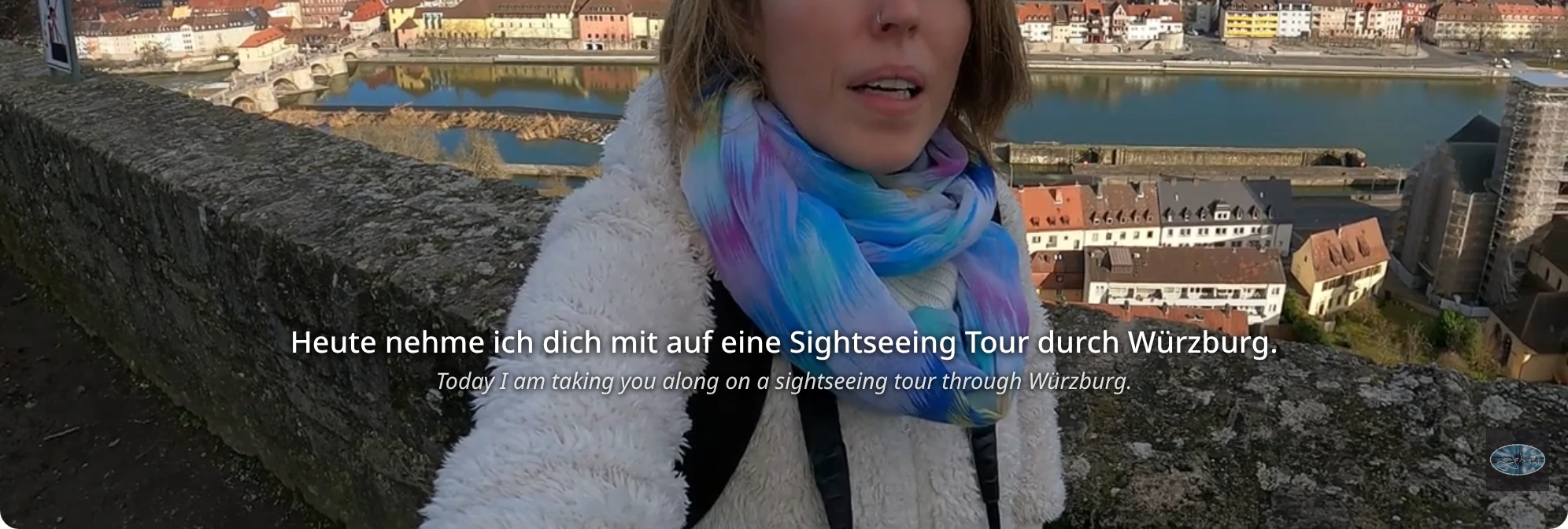 A video with the caption in yunit’s lettering and its translation beneath